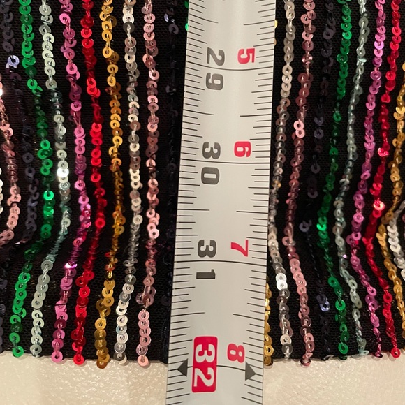 Sanctuary rainbow sequin striped embellished multi cocktail party new with tag - Picture 8 of 14